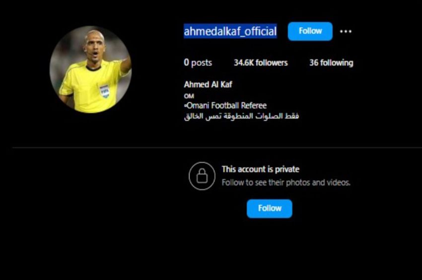 Akun IG Wasit Ahmed Al Kaf Langsung Diprivate Takut Digeruduk Netizen Indonesia