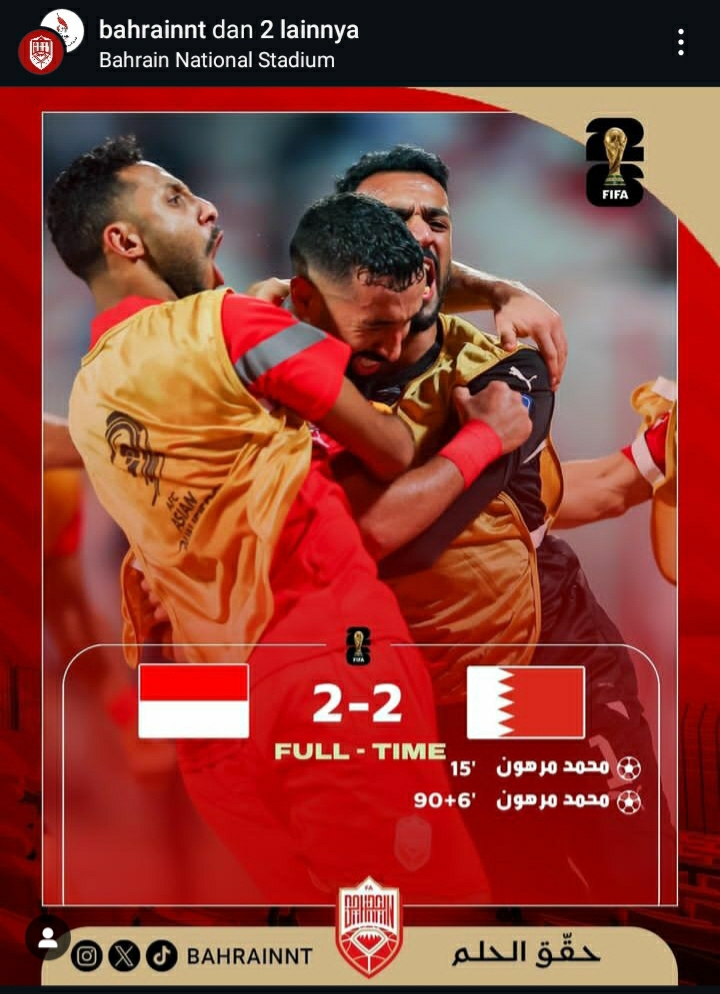 STATION NEWS Bahrain Tak Punya Malu, Klaim Gol Penyama Kedudukan Terjadi di Menit 90+6