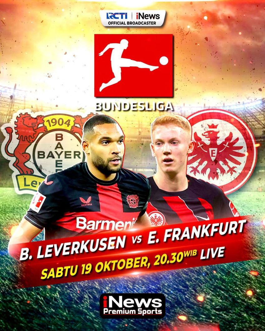 RADIO NEWS Bundesliga Pekan 7: Bayer Leverkusen Siap Habisi Eintracht Frankfurt, Live Hanya di iNews!