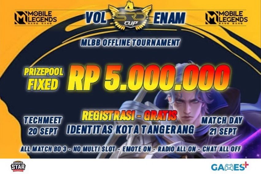 STATION NEWS GAMES+ Arcade Meriahkan Turnamen Komunitas Mobile Legends SRD CUP VOL 6 di Tangerang