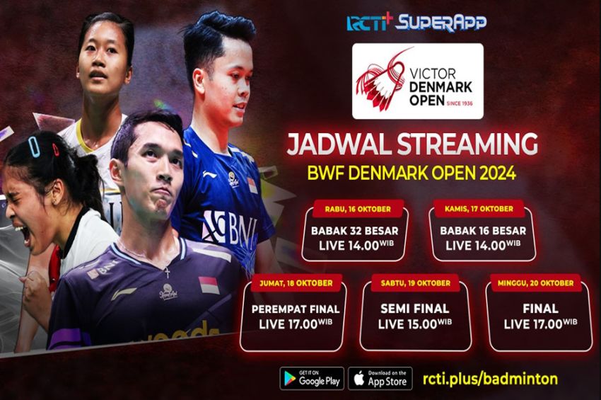 RADIO NEWS Jadwal Live Streaming Denmark Open 2024 di RCTI+ SuperApp