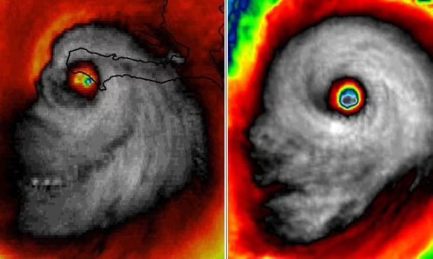 RADIO NEWS Kamera Satelit Deteksi Badai seperti Tengkorak Manusia Mengintai AS