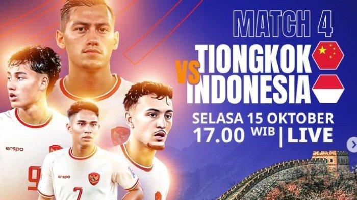 STATION NEWS Link Live Streaming Timnas Indonesia vs China di Vision Plus