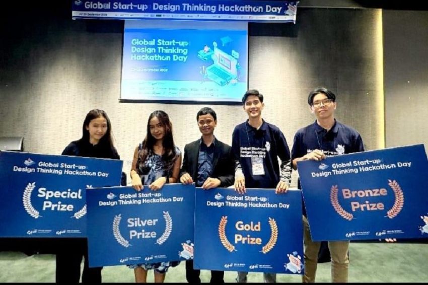 RADIO STATION Mahasiswa President University Sapu Bersih Medali di Global Hackathon Startup Competition