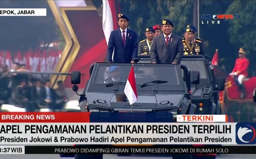 STATION NEWS Momen Jokowi dan Prabowo Naik Maung di Apel Pengamanan Presiden Terpilih