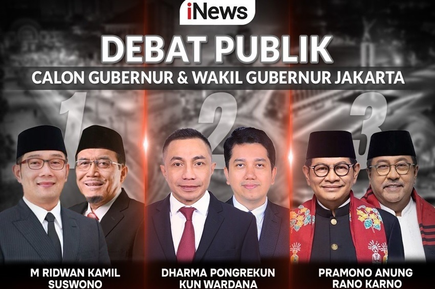 RADIO STATION Saksikan Debat Panas Calon Pemimpin Jakarta Live di iNews 6 Oktober 2024, Pukul 17.45 WIB