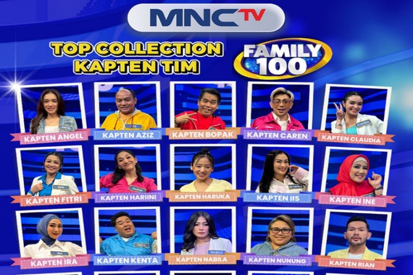 Saksikan Family 100 di MNCTV Bertabur Bintang, Bersama Pampam, Vega Darwanti, Haruka dan Aganta sebagai Kapten Tim