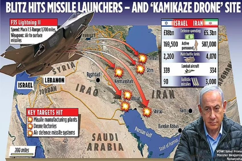 Iran Sangkal Wilayah Udaranya Diterobos Jet Tempur Israel