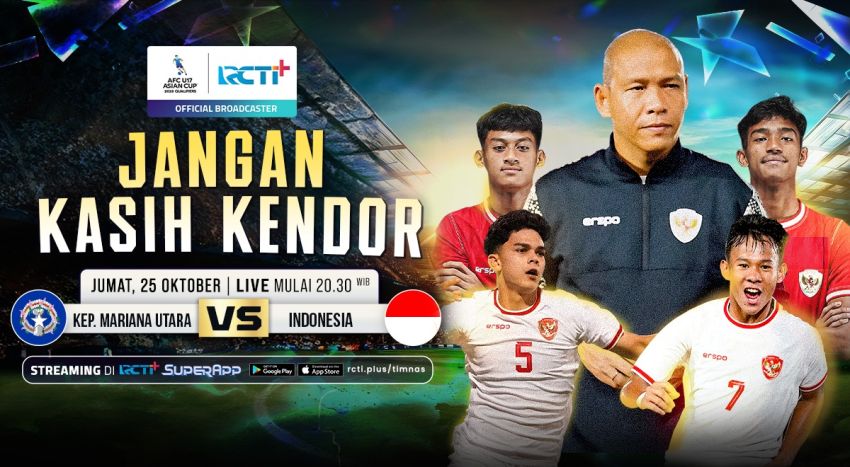 Jadwal Streaming AFC U17 Asian Cup 2025 Qualifiers: Timnas Indonesia U17 vs Kep. Mariana Utara