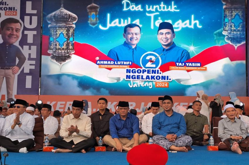 Kampanye Terakhir Pilkada Jateng, Jokowi Optimistis Ahmad Luthfi-Gus Yasin Menang