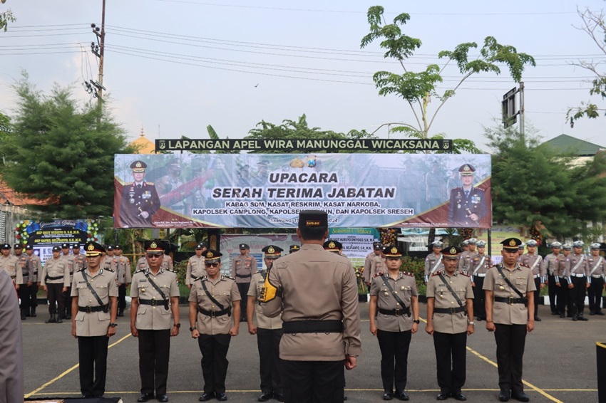 Mutasi di Polres Sampang, Sejumlah Kapolsek dan Pejabat Utama Dirotasi