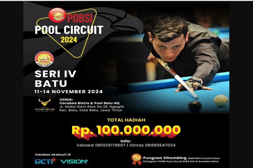 POBSI Pool Circuit 2024 Seri Terakhir Berlangsung di Kota Batu