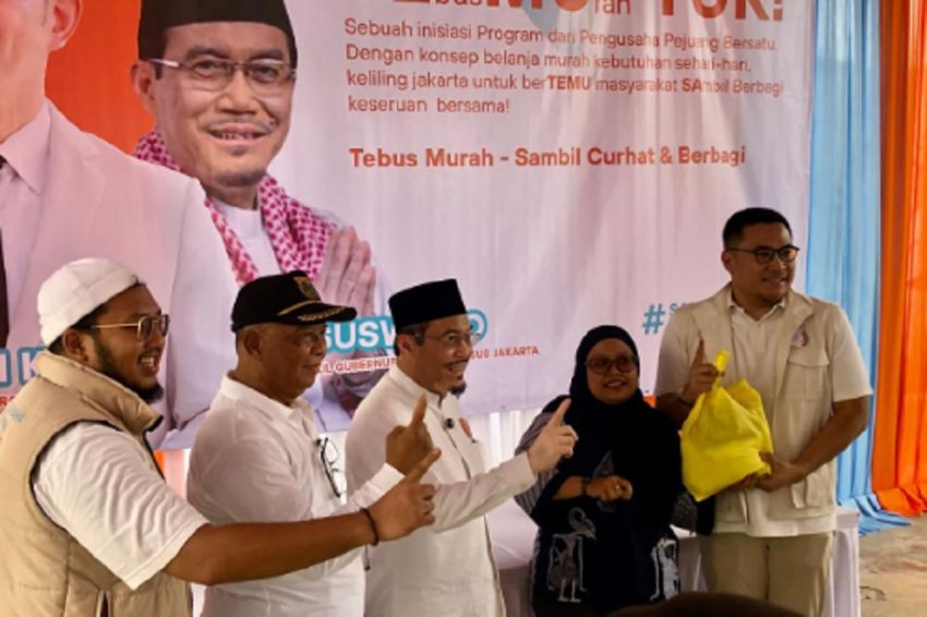 Relawan Pengusaha Pejuang Bersatu Gelar Tebus Murah Sembako, Suswono: Membantu Warga