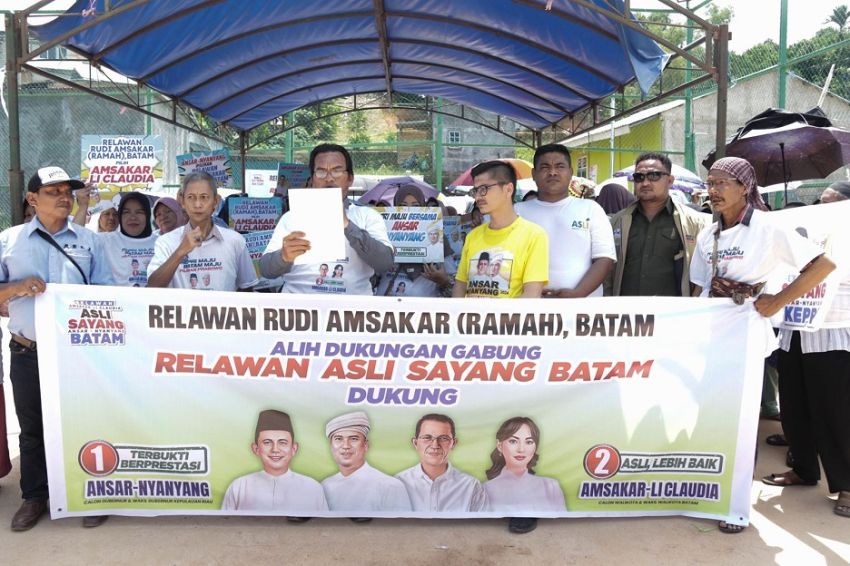 Relawan Rudi Amsakar Beralih Mendukung Ansar-Nyanyang dan Amsakar-Li Claudia