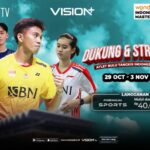 Streaming BNI Indonesia Masters II Super 100 di Vision+, Cek Link Streamingnya di Sini