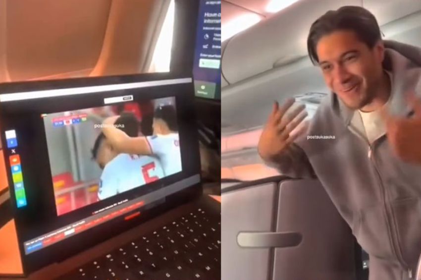 Timnas Indonesia Menang, Video Kevin Diks Cengar-cengir sambil Goyangkan Tangan di dalam Pesawat Heboh