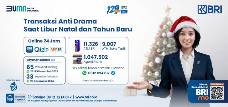 Cara Menjaga Transaksi Tetap Lancar selama Libur Natal 2024 dengan Layanan BRI