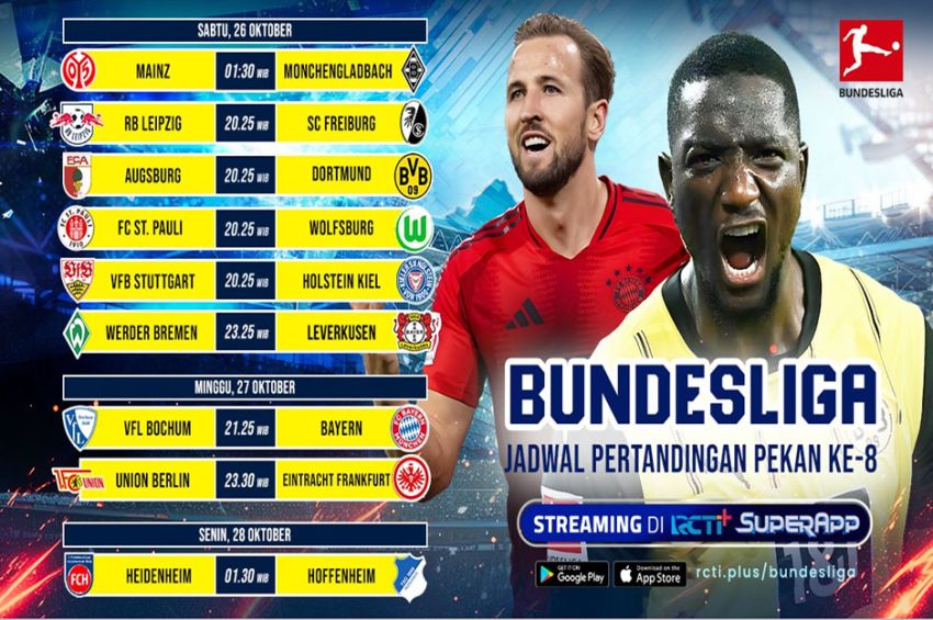 Jadwal Streaming Bundesliga Pekan ke-8 di RCTI+