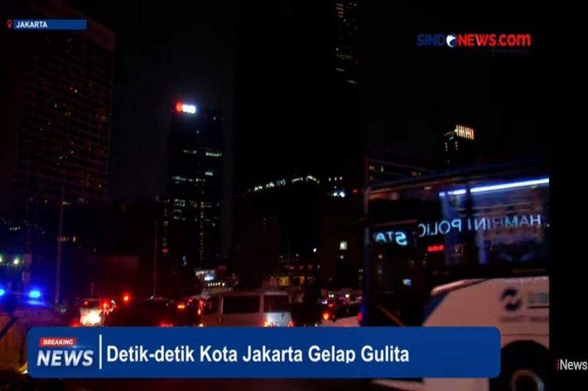 Jakarta Gelap Gulita Akibat Pemadaman Listrik Serentak