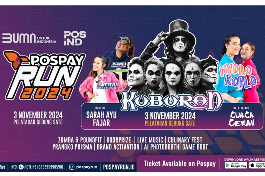 Jelang Pospay Run 2024 3 November, Tiket Bisa Dibeli di Pospay