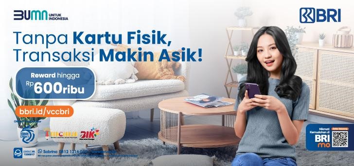 Kartu Kredit Virtual BRI di BRImo, Bikin Belanja Jadi Mudah dan Cashflow Aman