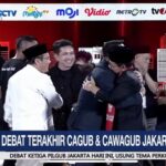 Momen Cagub-Cawagub Berpelukan Usai Debat Pamungkas Pilkada Jakarta