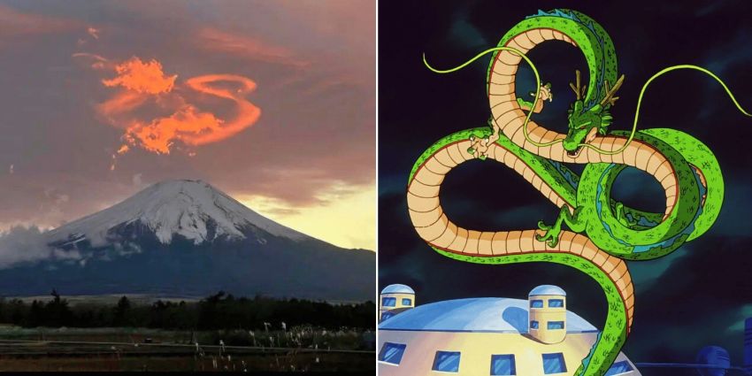 Naga Api Muncul di Atas Gunung Fuji, Warganet Bandingkan dengan Dragon Ball