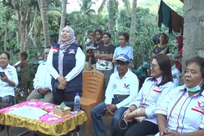 Semringah Dapat Bantuan Sembako, Pengungsi Erupsi Gunung Lewotobi Laki-Laki: Terima Kasih Partai Perindo