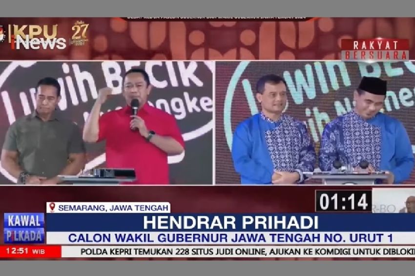 Survei Indikator: Luthfi-Taj Yasin 47,19%, Andika-Hendi 43,46%