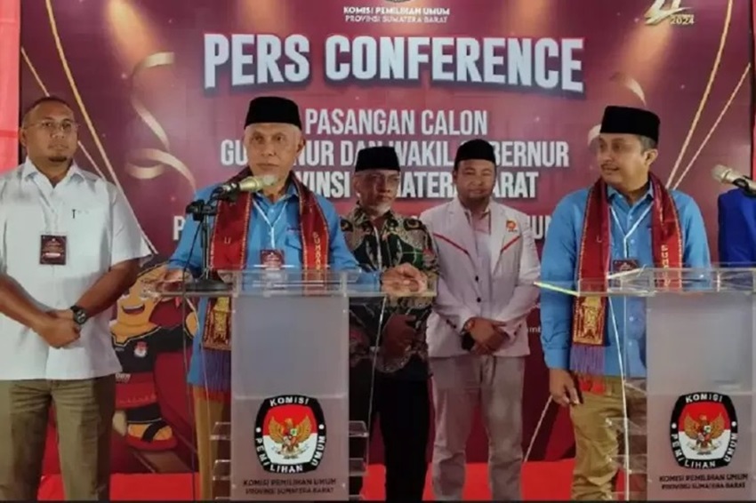 Unggul di Pilgub Sumbar, Mahyeldi-Vasko Berterima Kasih ke Timses hingga Parpol Pendukung