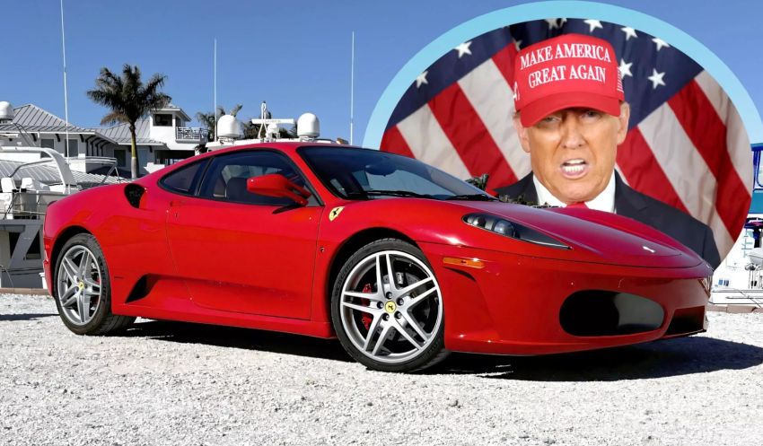 Donald Trump Dilantik sebagai Presiden AS ke-47: Ferrari F430 Miliknya Jadi Sorotan di Balai Lelang