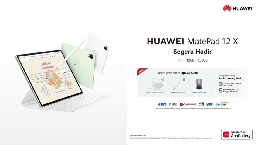 Hadirkan Inovasi Baru, HUAWEI MatePad 12 X Beri Pengalaman Setara Laptop Berlayar Ultra Bright dan PC-Level WPS