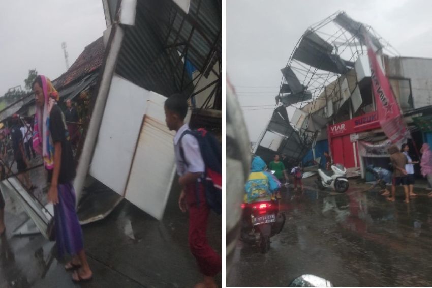 Hujan Badai Landa Citayam, Baliho dan Pohon Tumbang