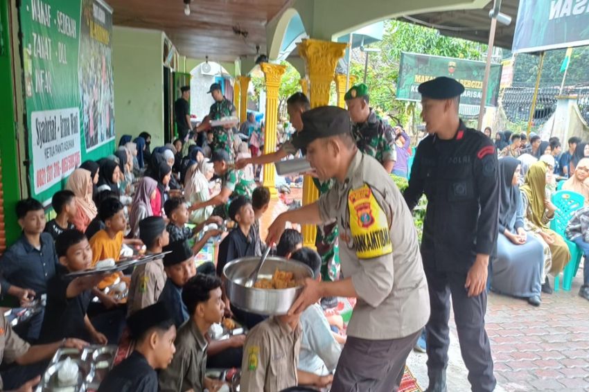 Kodam I/BB-Polda Sumut Gelar Makan Sehat Bergizi untuk Anak Yatim dan Kaum Duafa