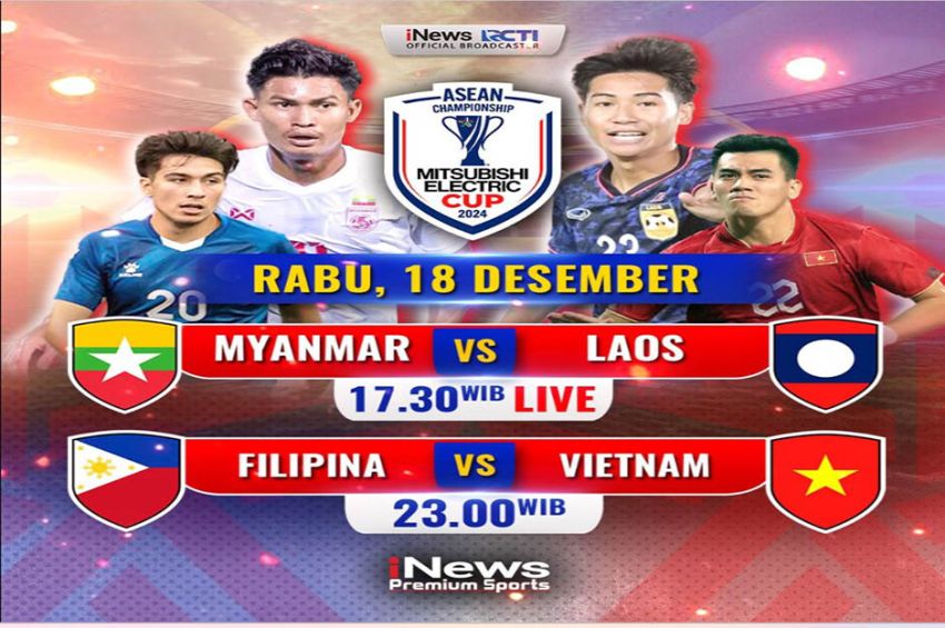 Live di iNews Piala AFF 2024, Myanmar vs Laos