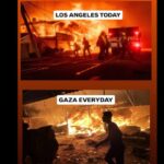 Perbandingan Luas Kebakaran Los Angeles dan Gaza yang Dihancurkan Israel