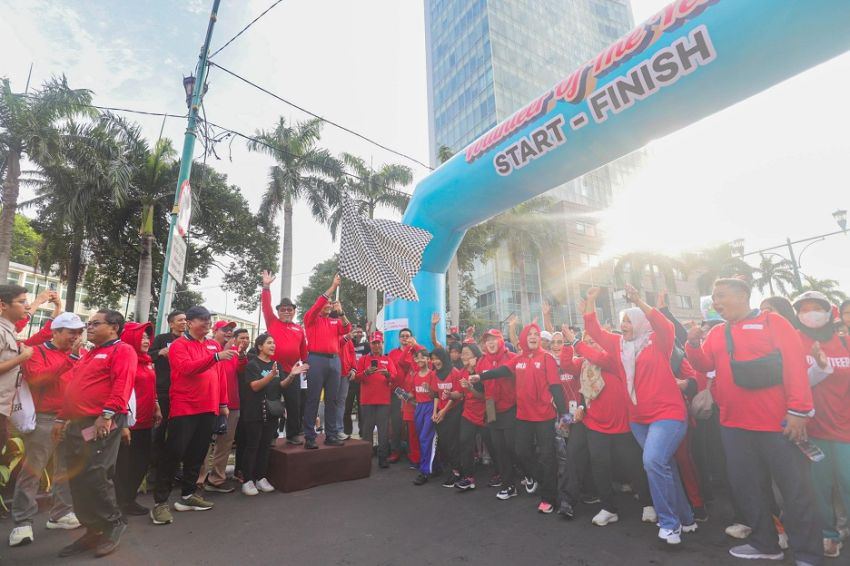 PMI Jakarta Pusat Apresiasi Dukungan MNC Peduli di Acara Gerak Jalan Santai untuk Relawan