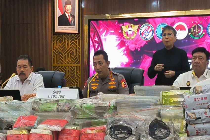 Sebulan, Polri Sita 2 Ton Sabu dan Ganja Senilai Rp2,88 Triliun