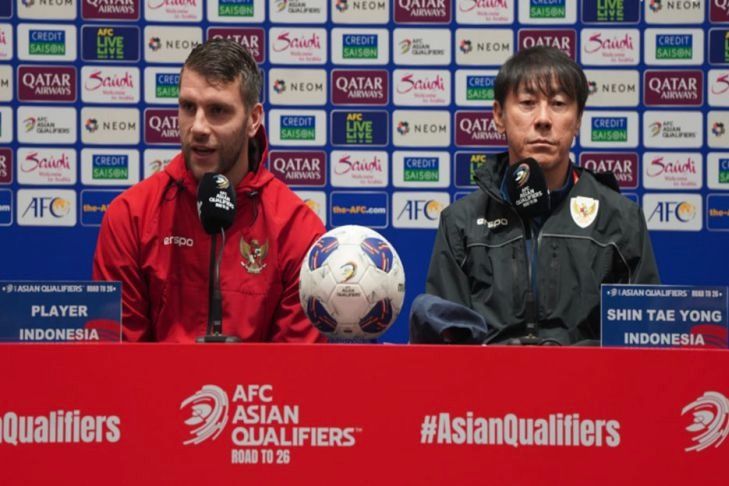 Shin Tae-yong Optimistis Timnas Indonesia Finis 4 Besar di Kualifikasi Piala Dunia 2026