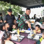 Kodam I/BB Sediakan Makanan Bergizi untuk Ratusan Anak Panti Asuhan di Medan Denai