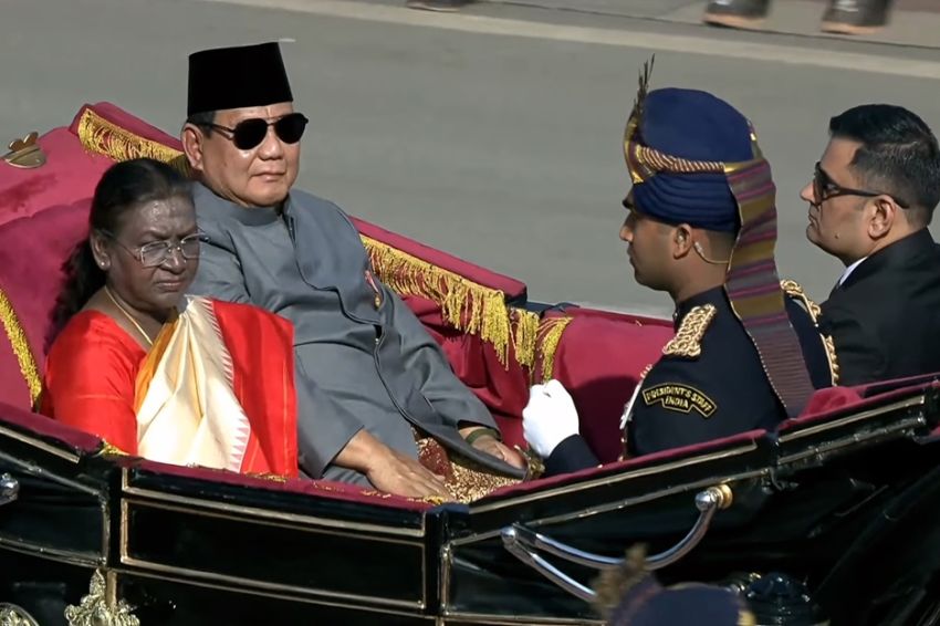 Prabowo Hadiri Parade Hari Republik India, Diantar Kereta Kuda bersama Presiden India