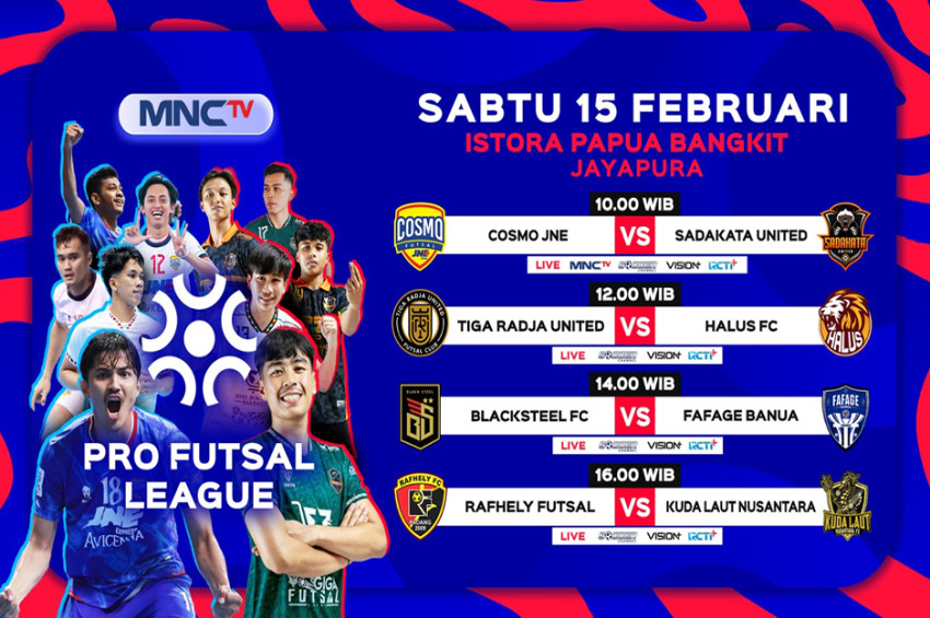 Pro Futsal League 2025: MNCTV Tayangkan Laga Big Match Cosmo JNE Jakarta vs Sadakata United