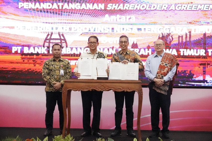 Teken SHA, Bank Jatim dan Bank NTT Resmi Ber-KUB