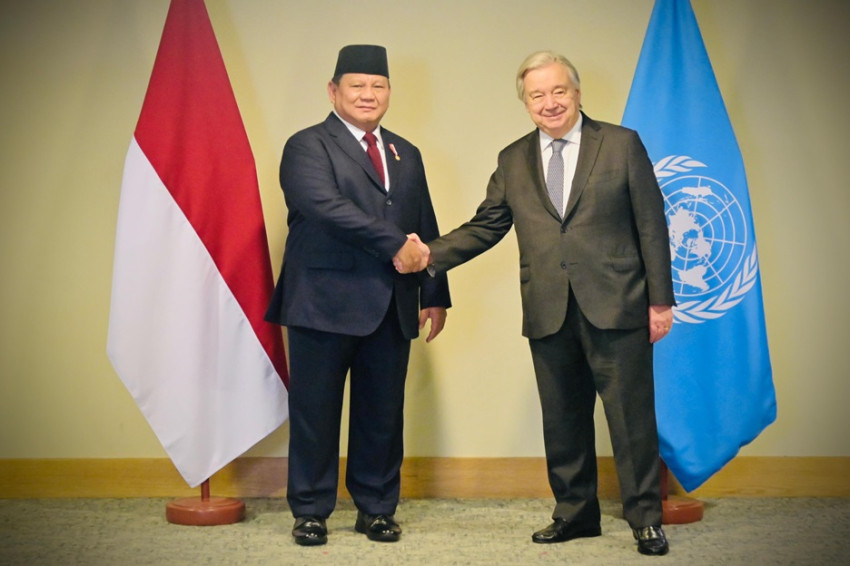 Temui Sekjen PBB Antonio Guterres, Prabowo Tekankan Kesiapan Indonesia Kirim Pasukan Penjaga Perdamaian