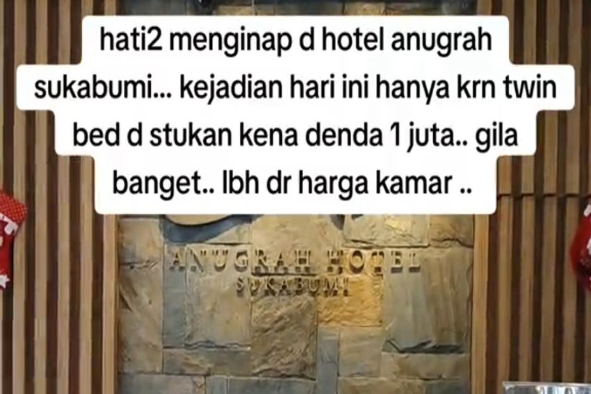 Viral! Pengunjung Hotel Anugrah Sukabumi Didenda Rp1 Juta Gegara Satukan Ranjang