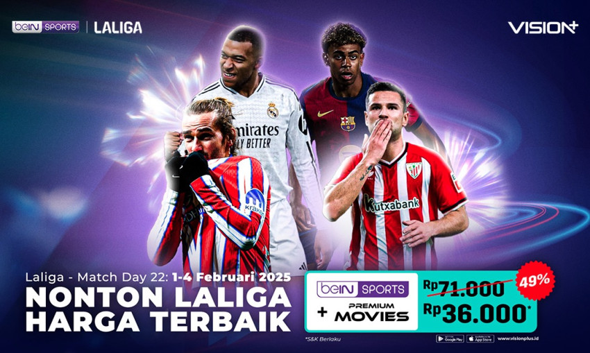 Jadwal & Link Streaming Matchday 22 LaLiga: Barcelona, Real Madrid, dan Pertandingan Seru Lain di Vision+