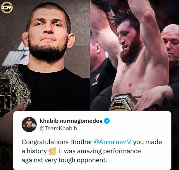 Magomed Ankalaev Juara Kelas Berat Ringan UFC, Khabib Nurmagomedov: Kau Cetak Sejarah!