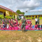 Perpustakaan Kotabaru bersama TMMD Gelar Kegiatan Literasi di Desa Talusi