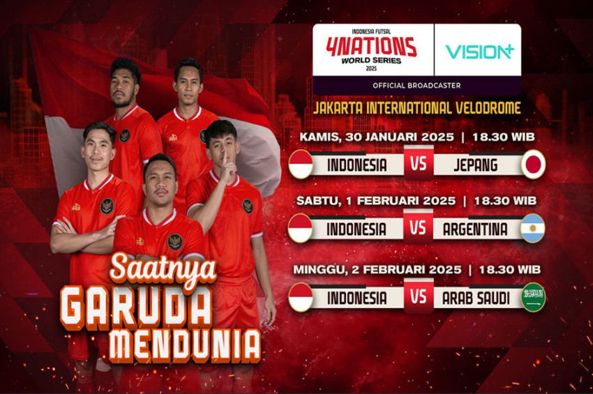 Timnas Futsal Indonesia vs Argentina dan Arab Saudi di 4 Nations World Series! Link Nonton di Sini..