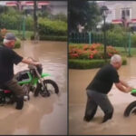 Viral Motor Basuki Dihajar Banjir, Netizen: Pak Kayaknya Perlu Perahu Nih!